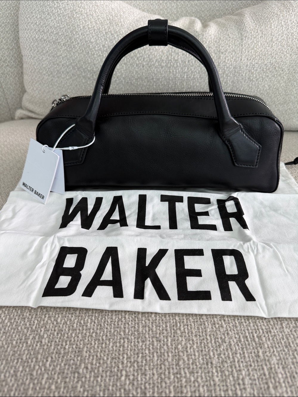 BNNW Walter Baker Delilah Black Leather Satchel